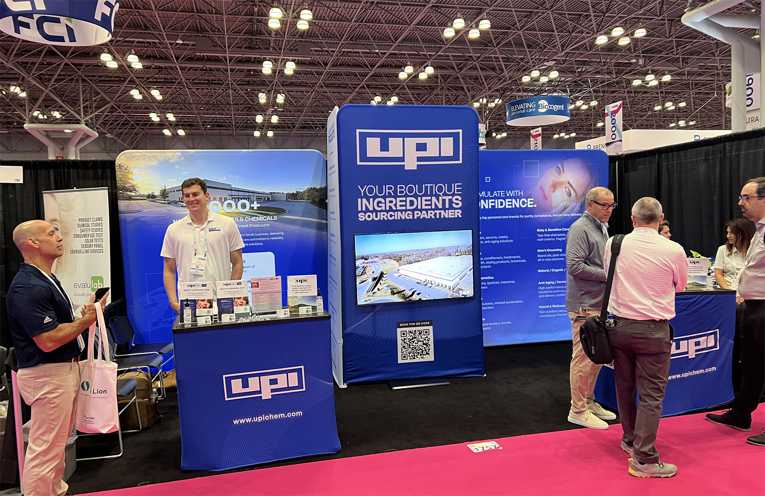 UPI Global Ingredients new tradeshow booth at NYSCC Suppliers Day, by chemical marketing agency HEXNET