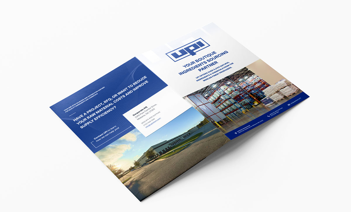 UPI Global Ingredients company brochure, by chemical marketing agency HEXNET